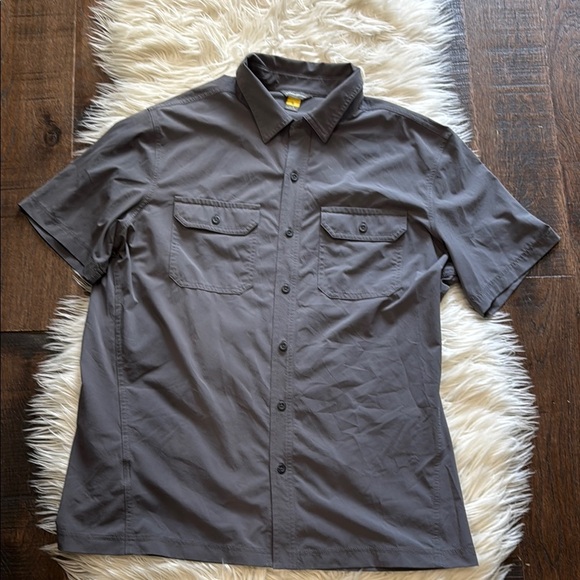 Men's Gray Short Sleeve Eddie Bauer Shirt - Picture 1 of 4